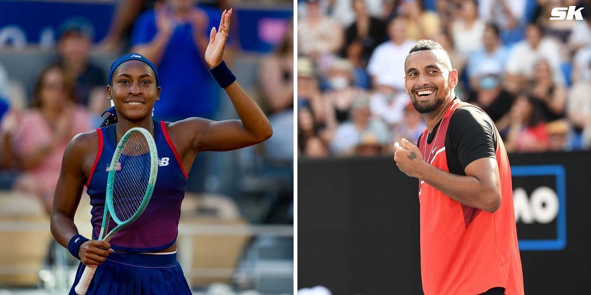 Coco Gauff (L) and Nick Kyrgios. (Photos: Getty)