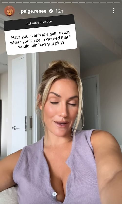 Still from Paige Spiranac's Instagram story/@_paige.renee