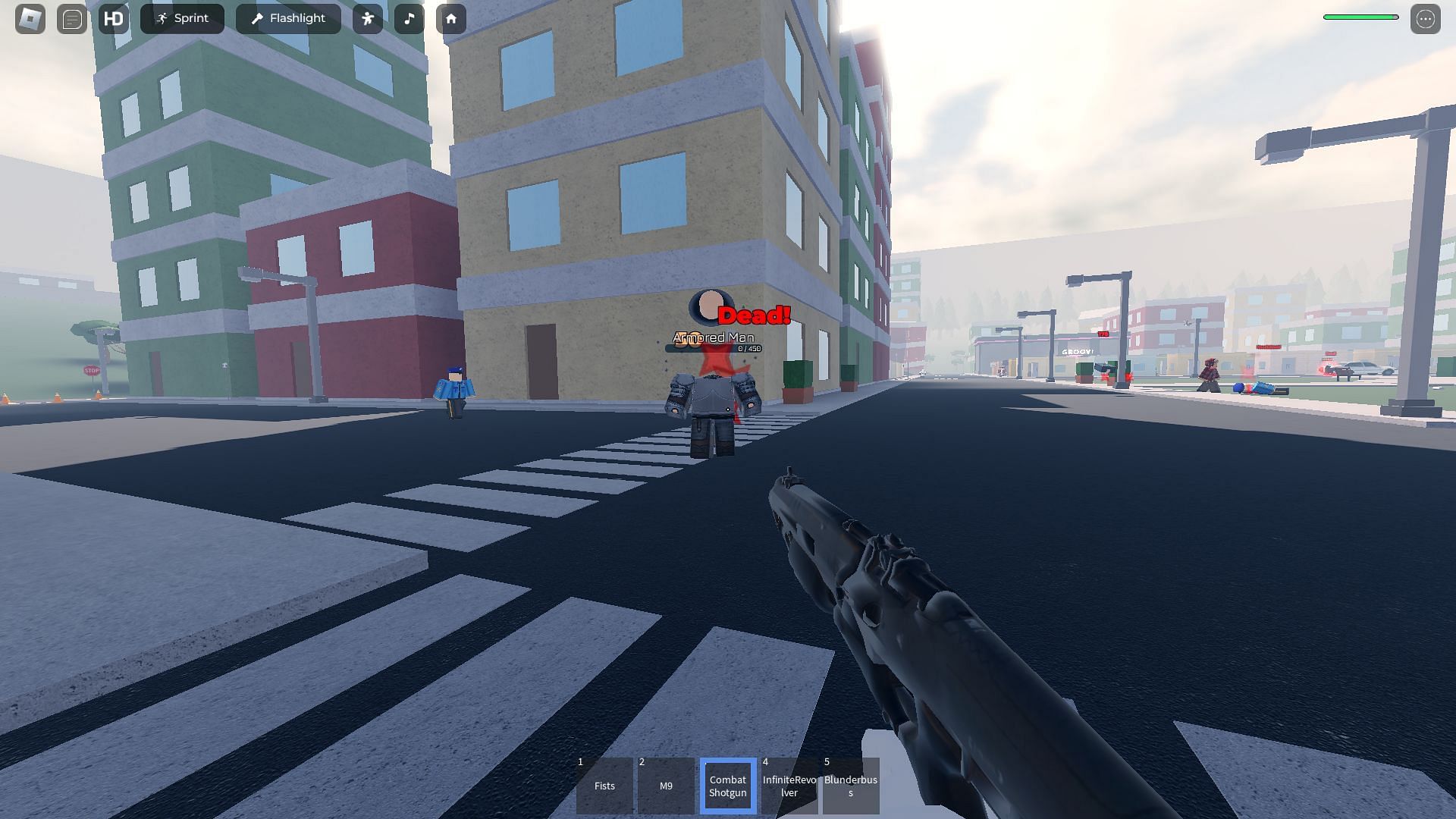 Battle against hostile NPCs (Image via Roblox)