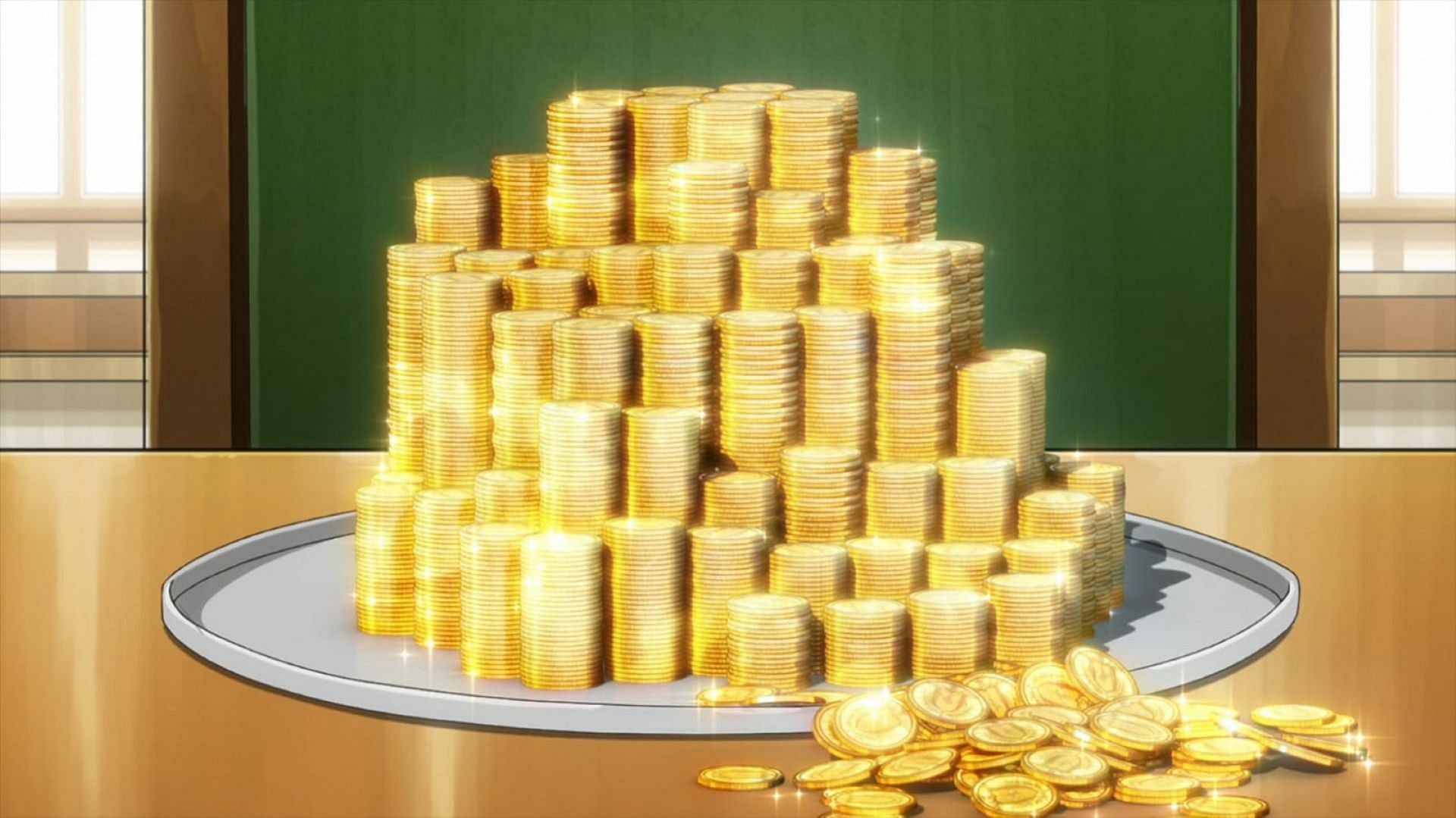 The gold coins, as seen in the episode (Image via 8Bit)