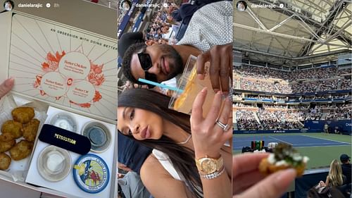 Paul George and his wife Daniela Rajic watched the US Open final between Jannik Sinner and Taylor Fritz. [photo: @danielarajic/IG]