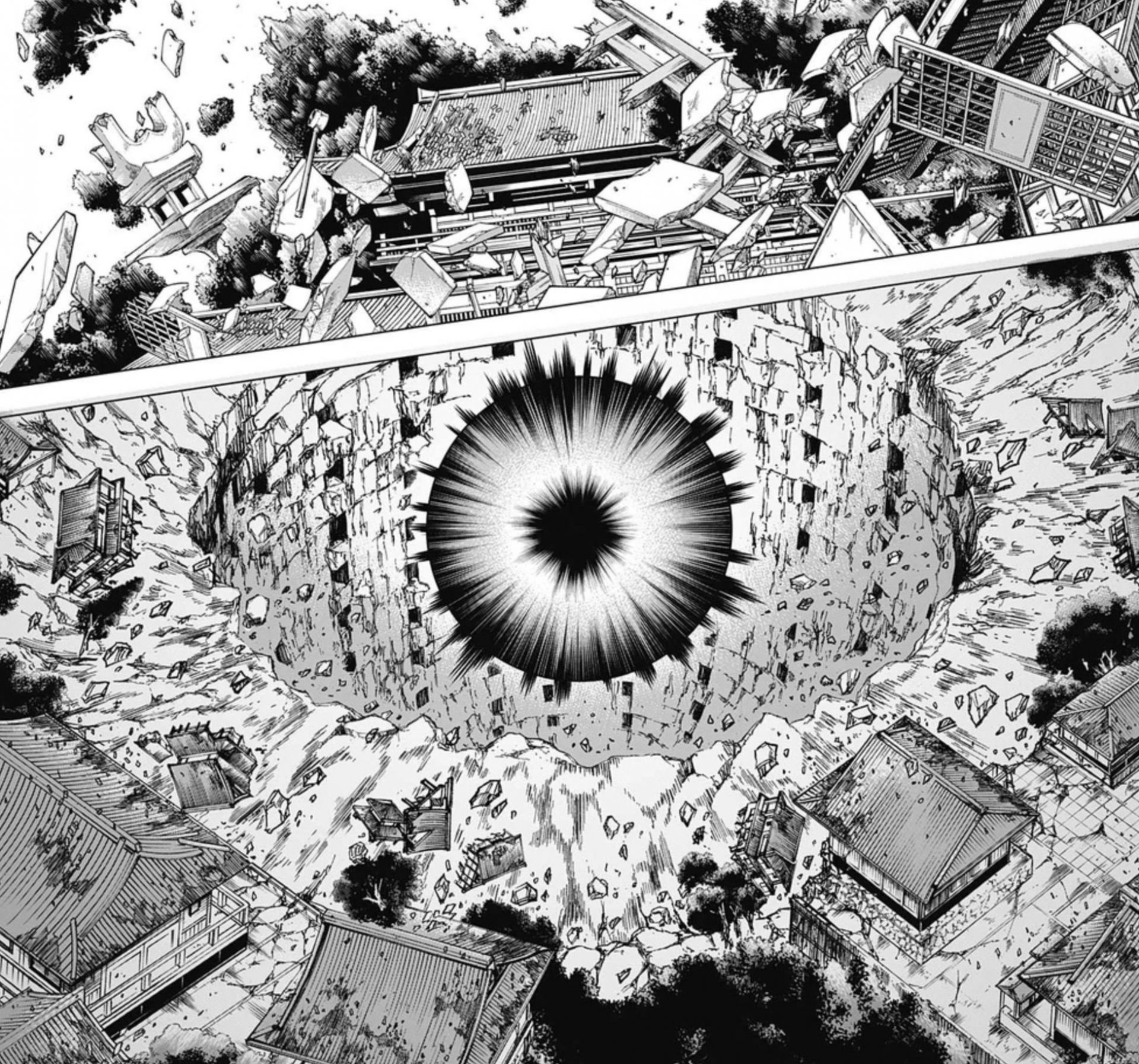 Yuki&rsquo;s Black Hole transformation as seen in manga (Image via Shueisha)