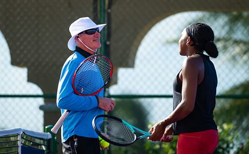 Brad Gilbert and Coco Gauff. (Image: Getty)