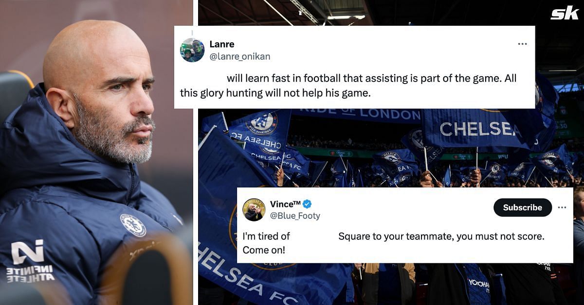 Fans slam Chelsea star for being &lsquo;greedy&rsquo; in 3-0 win over West Ham. Picture Credits: Getty, Twitter - @lanre_onikan, @Blue_Footy