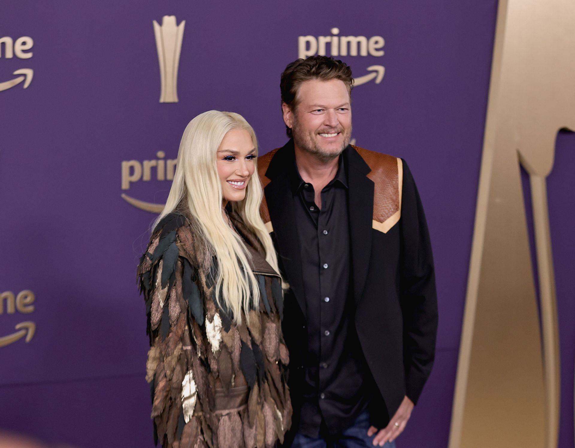 Gwen Stefani and Blake Shelton at the 59th Academy of Country Music Awards (Image via Getty)