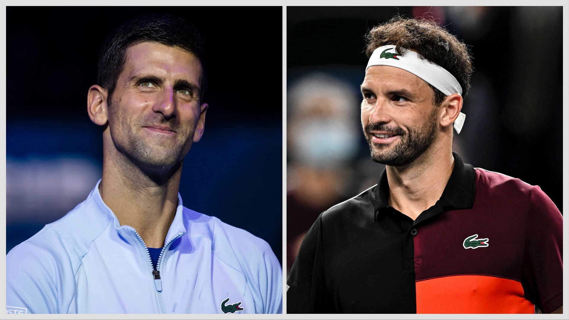 Novak Djokovic (L) and Grigor Dimitrov (R) (Source: Getty Images)