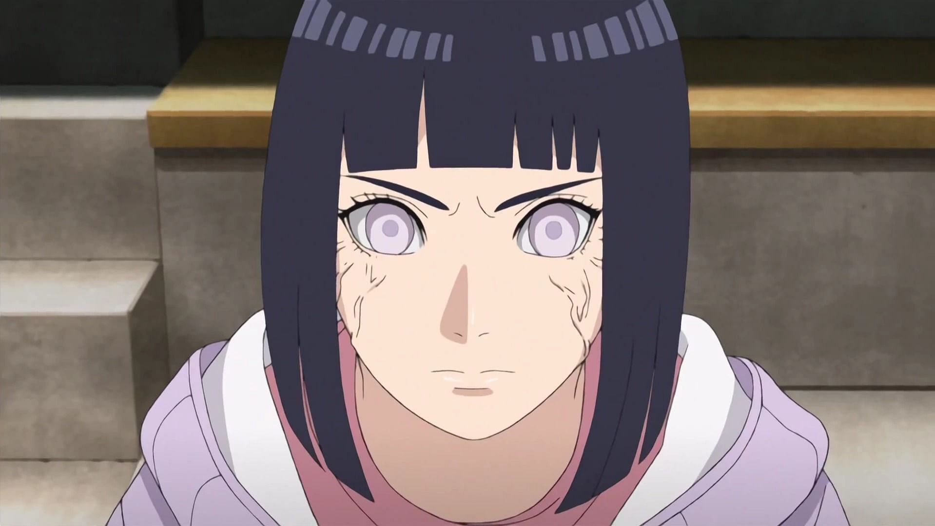 Hinata Hyuga as seen in the anime (Image via Studio Pierrot)