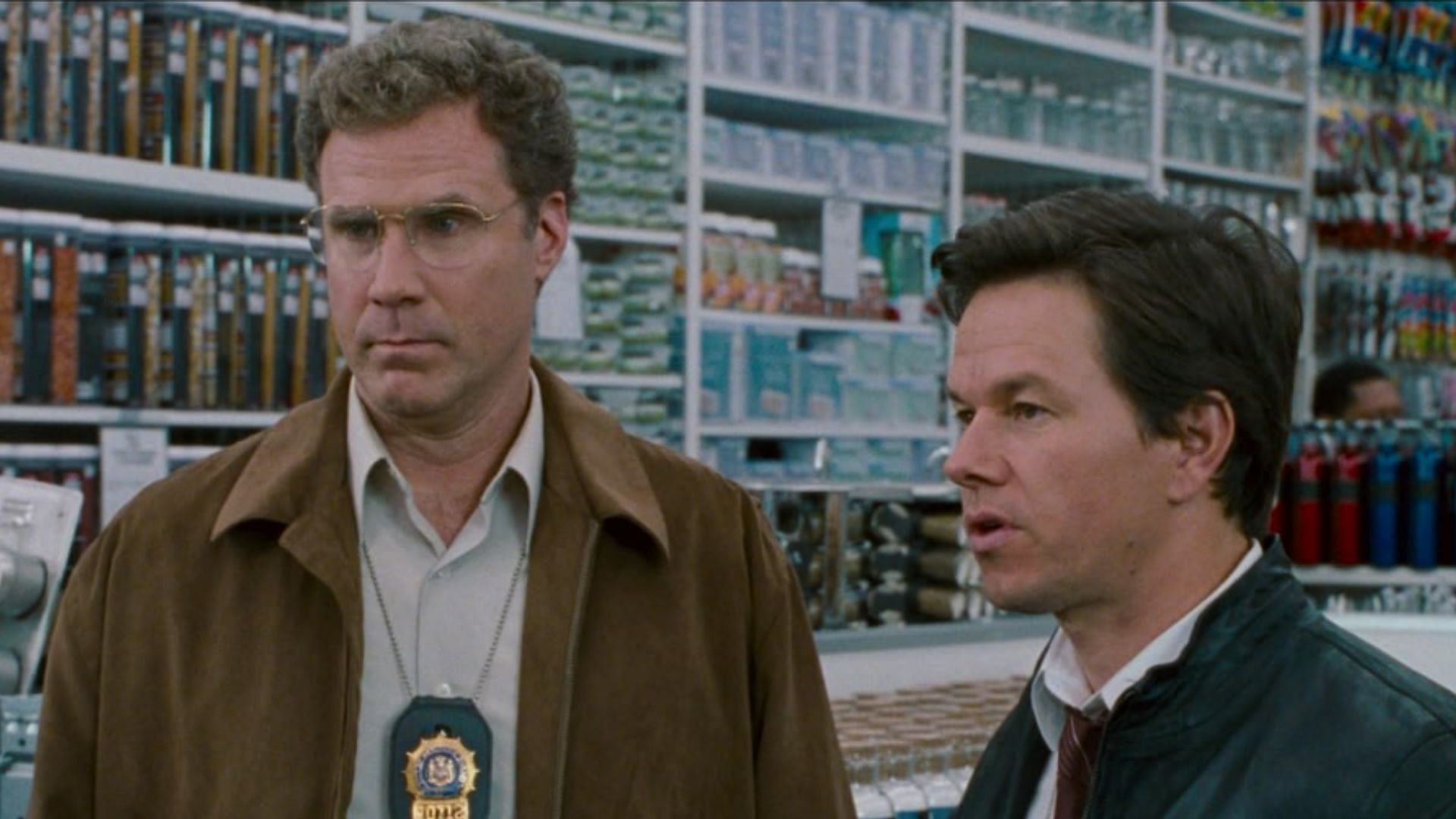 Mark Wahlberg and Will Ferrell in The Other Guys (2010) (image via Sony Pictures Entertainment).