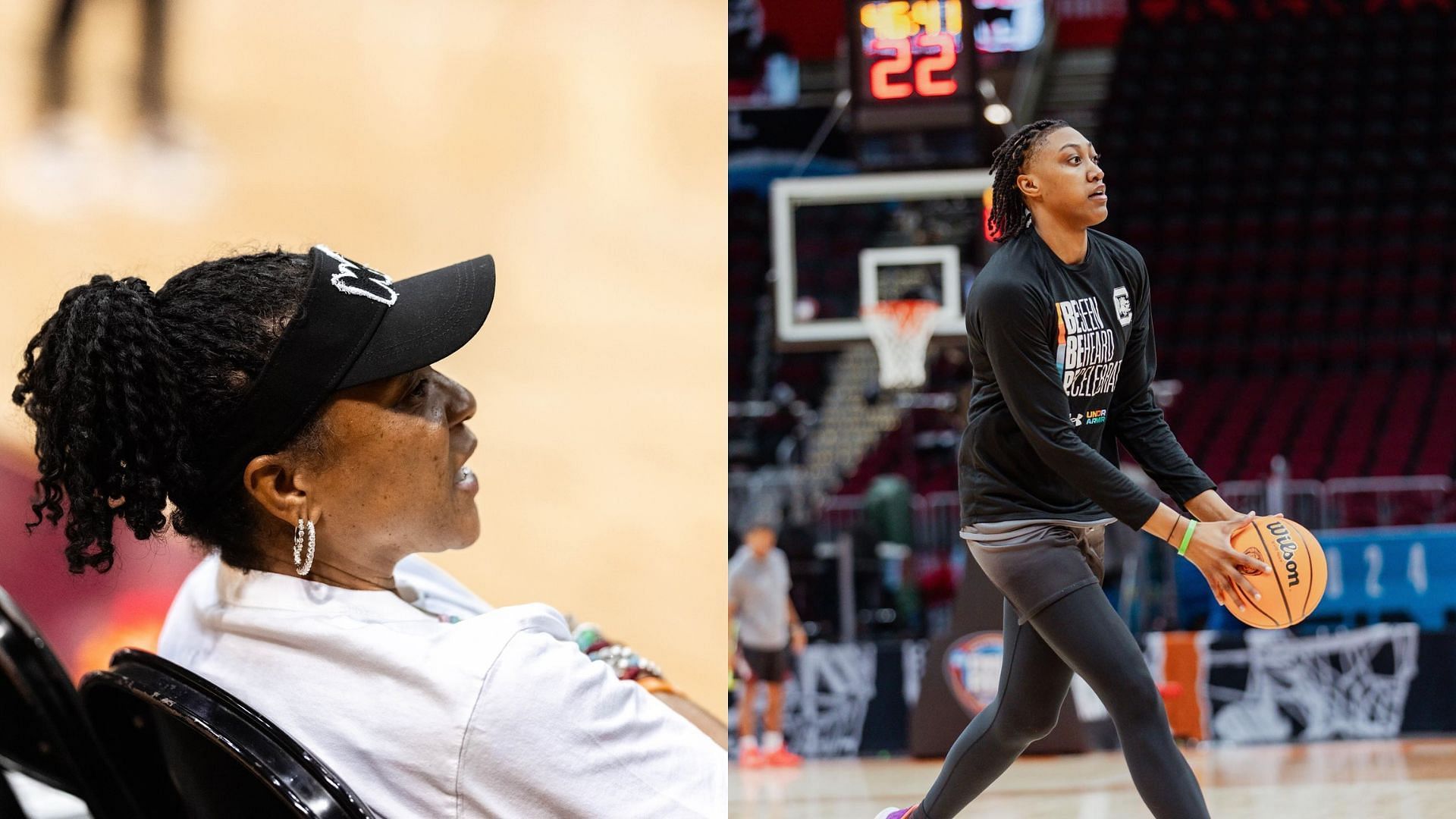 Dawn Staley and Ashlyn Watkins