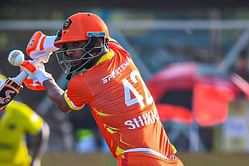 [Watch] Shikhar Dhawan smashes three boundaries in a row during THY vs GUG match in Legends League Cricket 2024