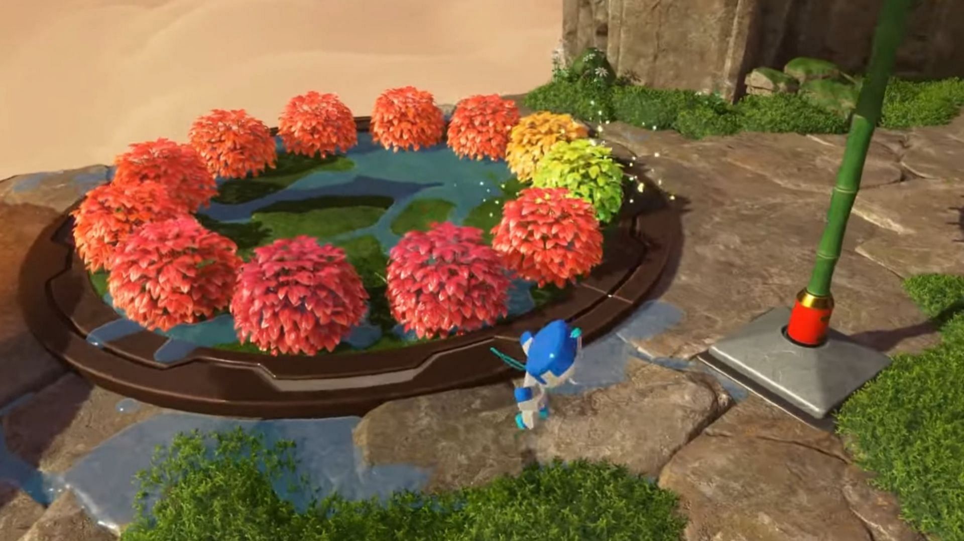 Turn the saplings into bushes (Image via Sony Interactive Entertainment|| YouTube/Powerpyx)