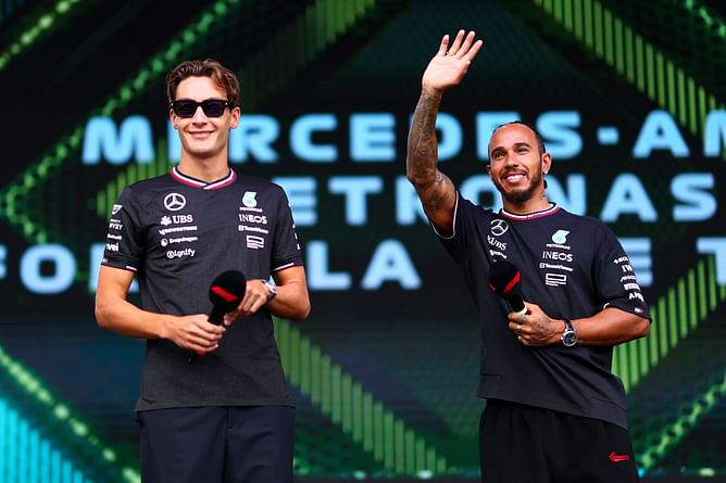 "You a Taylor Swift fan?": Lewis Hamilton and George Russell share a hilarious exchange as both talk about their favorite music genre