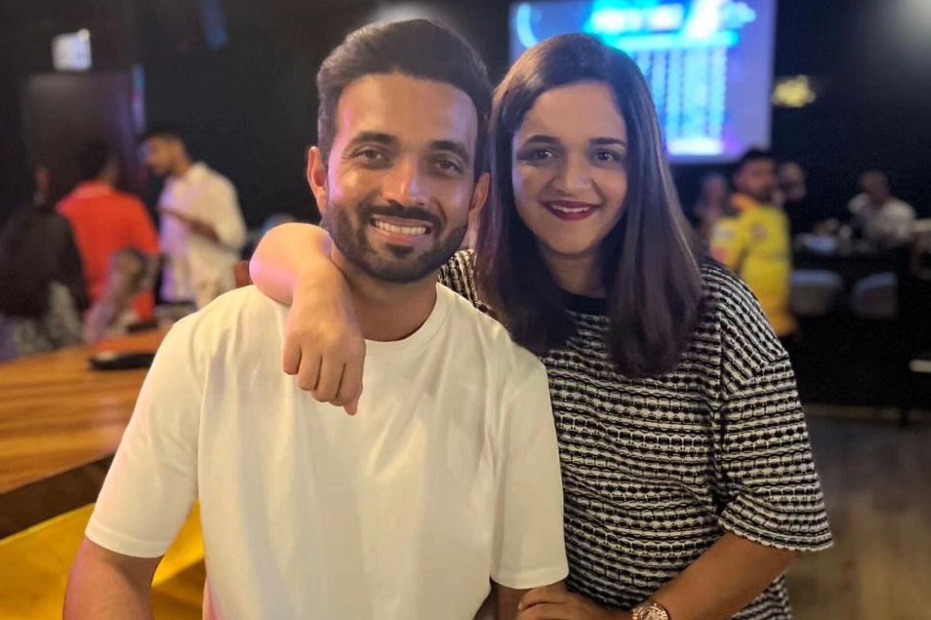 Ajinkya Rahane and Radhika Dhopavkar (Image via Instagram/@ajinkyarahane)