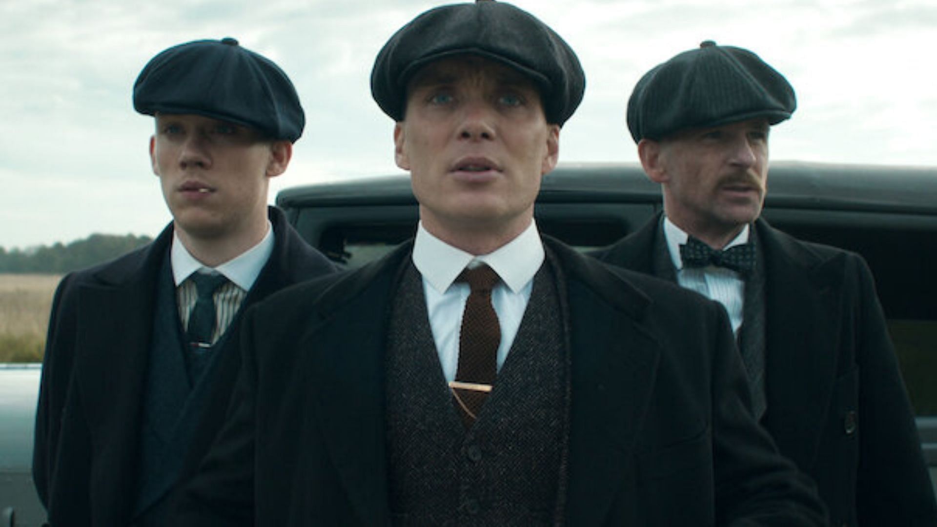 Cillian Murphy, Paul Anderson, and Joe Cole in Peaky Blinders (Image via Netflix)