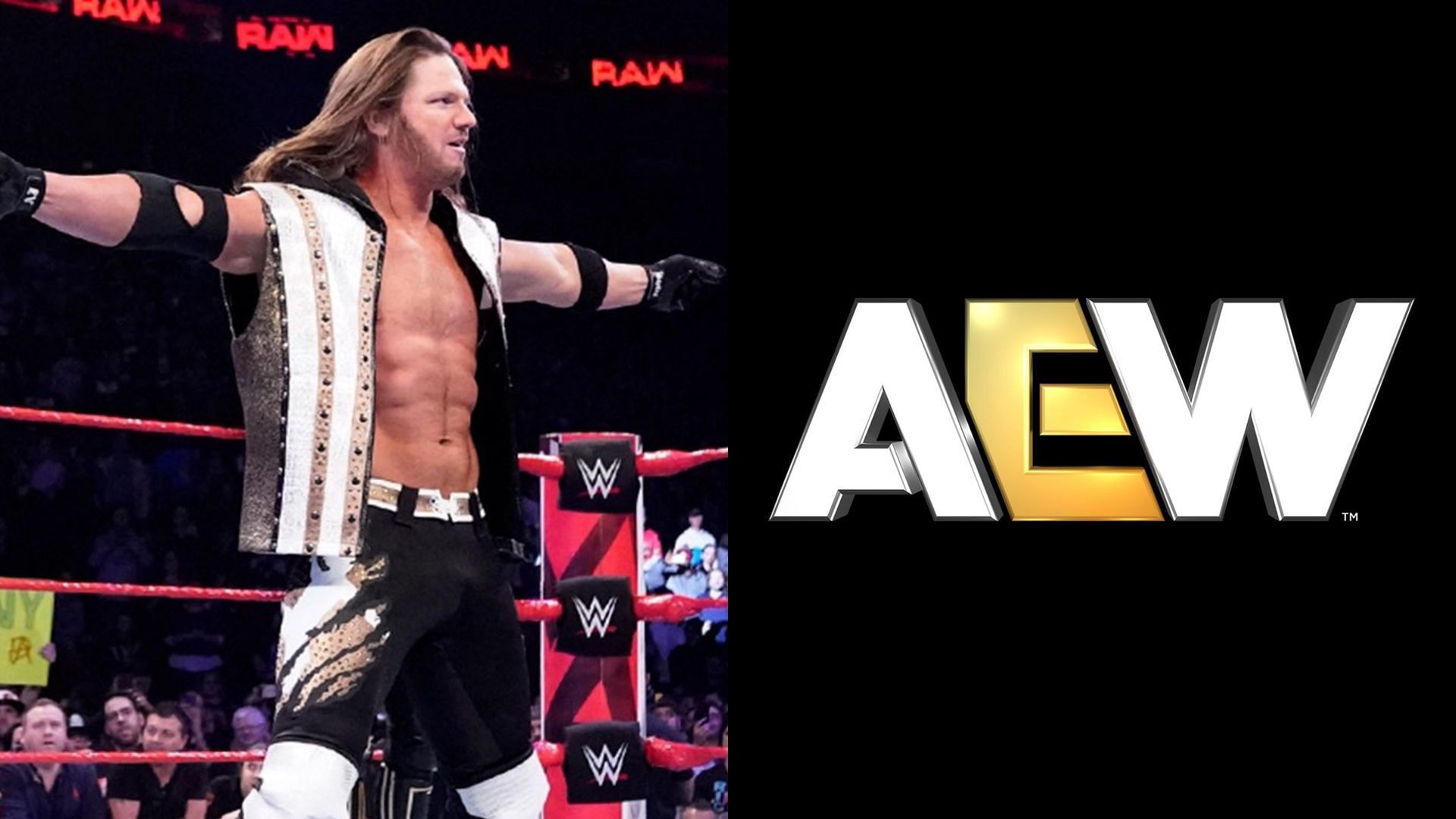 AJ Styles (left) and AEW logo (right). (Image credits: AJ Styles