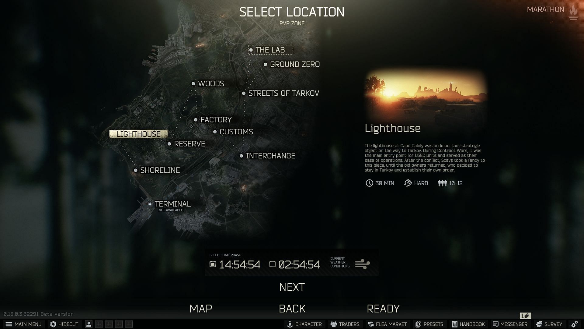 Location selector (Image via Battlestate Games)