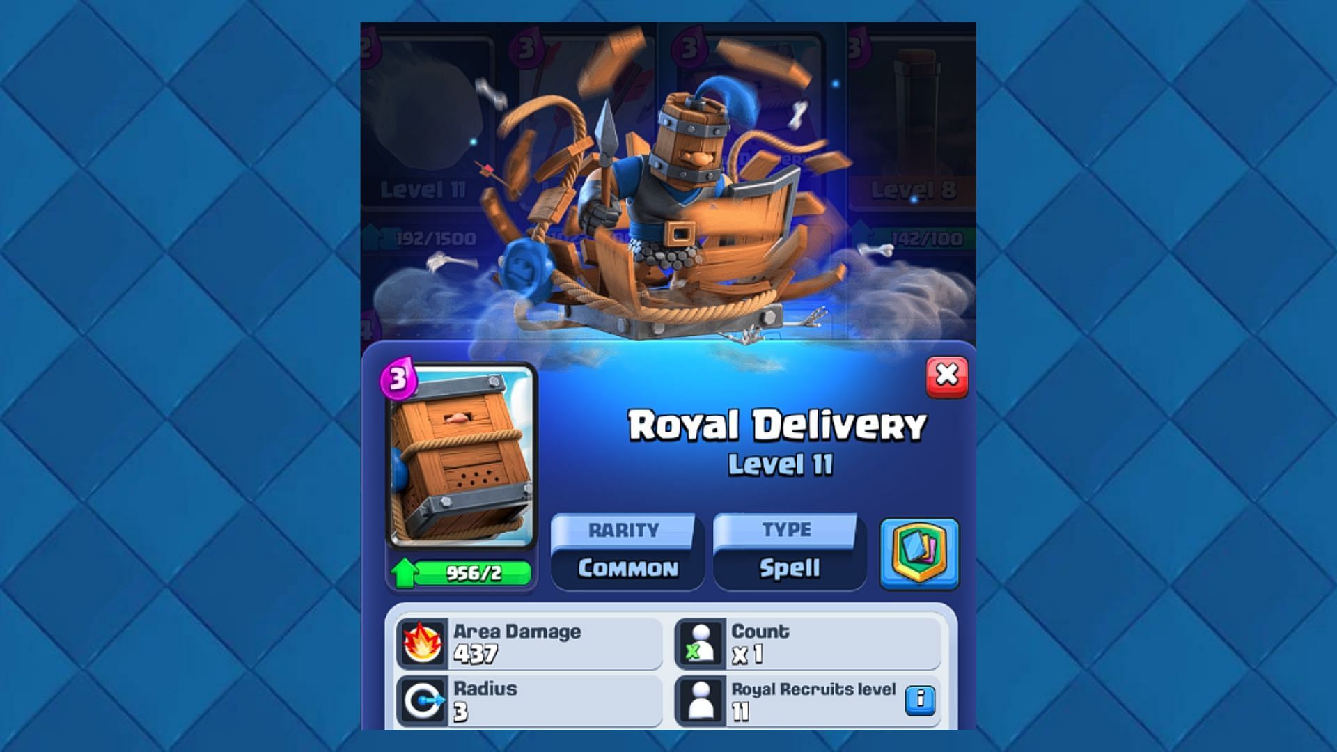 Royal Delivery Spell Card in Clash Royale (Image via Supercell)