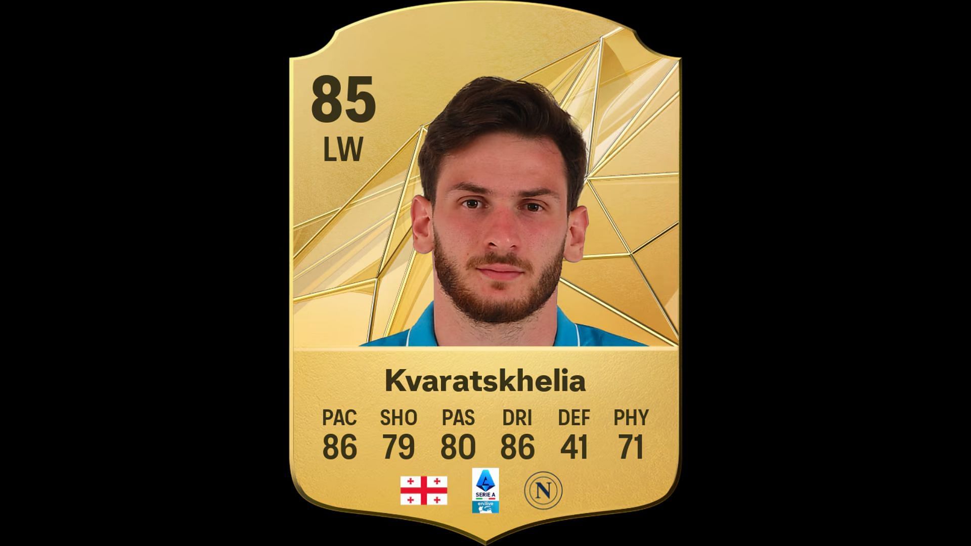 Kvaratskhelia&#039;s FC 25 card (Image via EA)