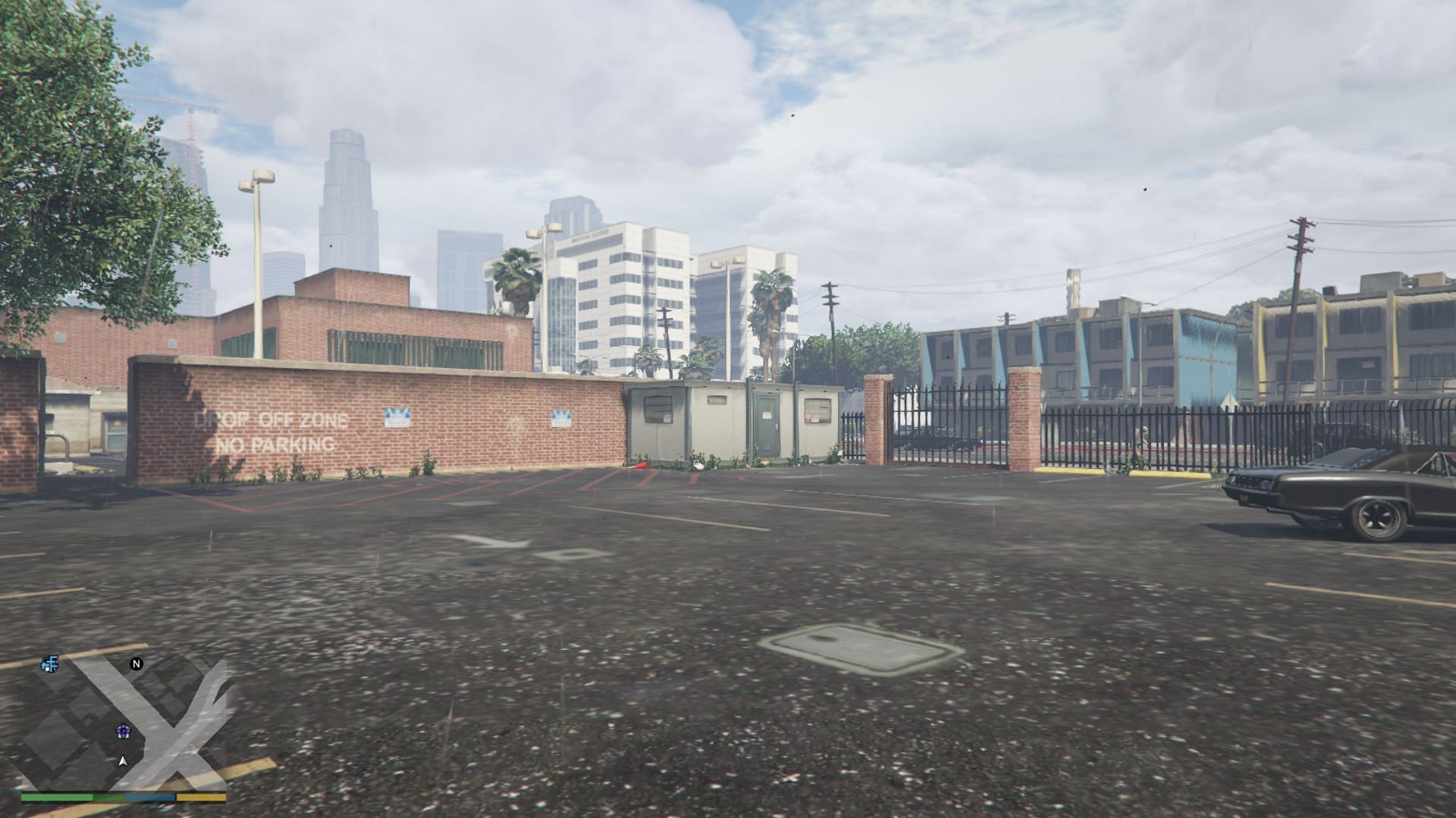 A screenshot of the LSPD Auto Impound in Grand Theft Auto 5 Story Mode (Image via Rockstar Games)