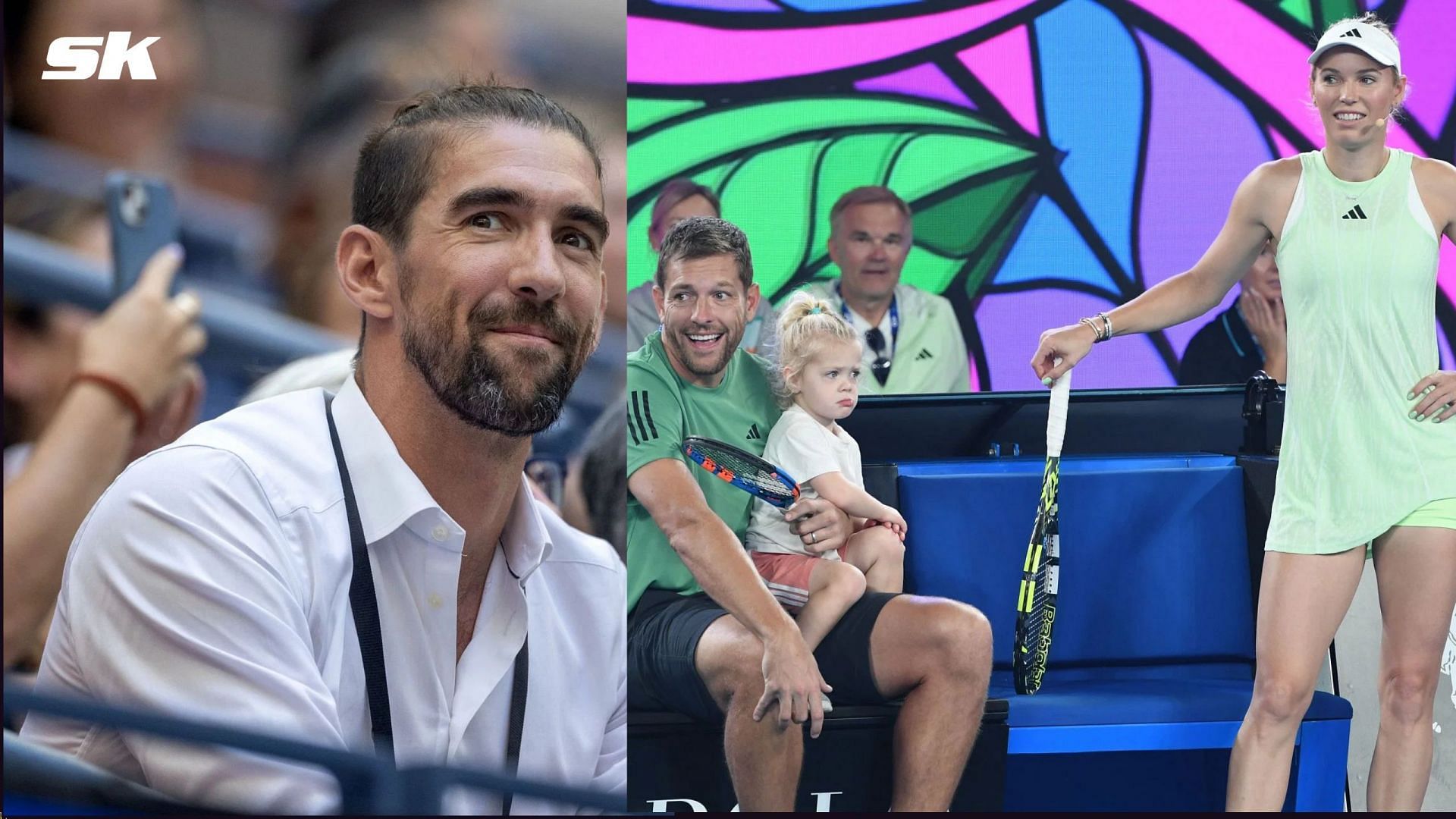 Michael Phelps and Caroline Wozniacki 