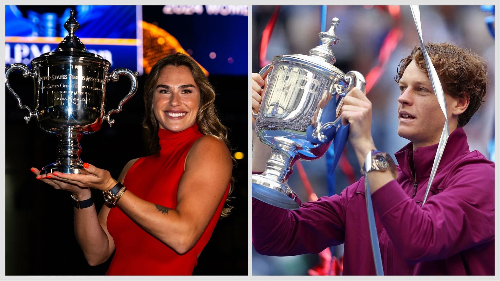 US Open champions Aryna Sabalenka and Jannik Sinner