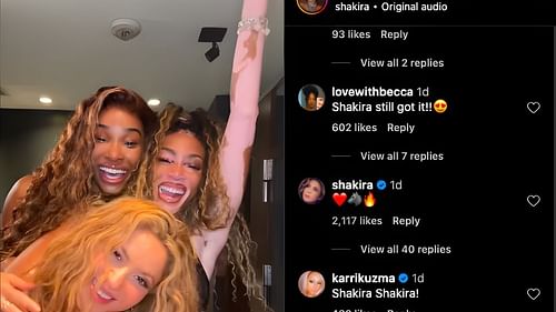 Shakira commented on Harlow's post