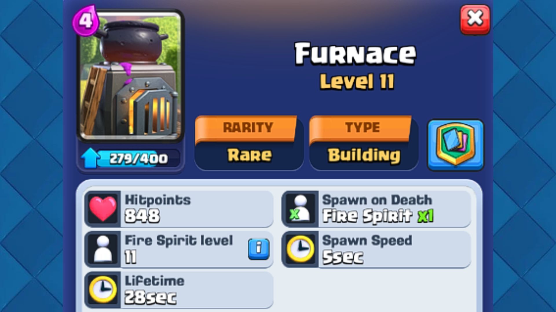 Furnace Building card (Image via Supercell)