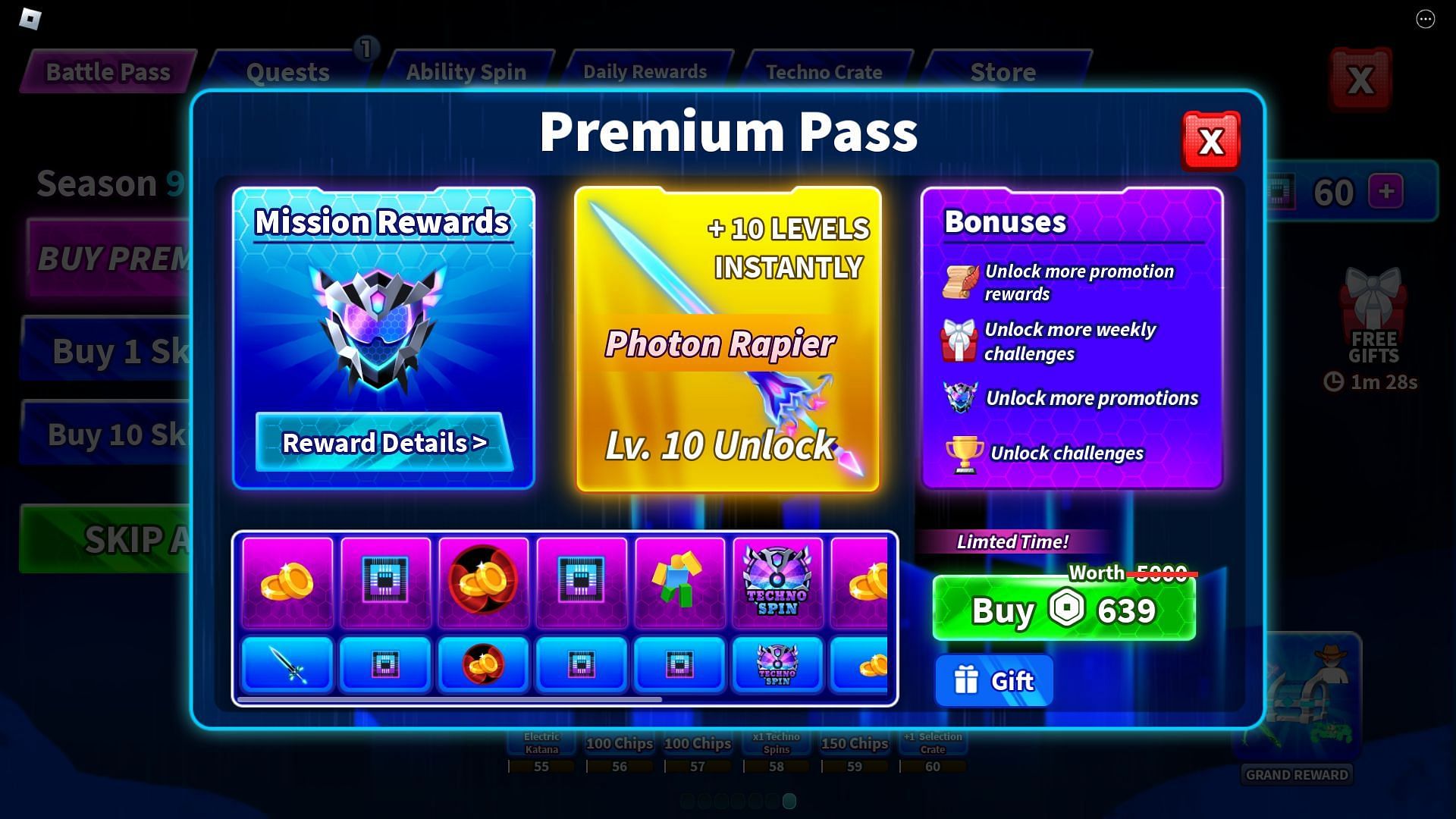 The Premium Cyber Pass (Image via Roblox)