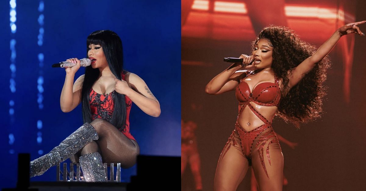 Nicki Minaj - left, Megan Thee Stallion - right (Image via Instagram/@nickiminaj @theestallion)