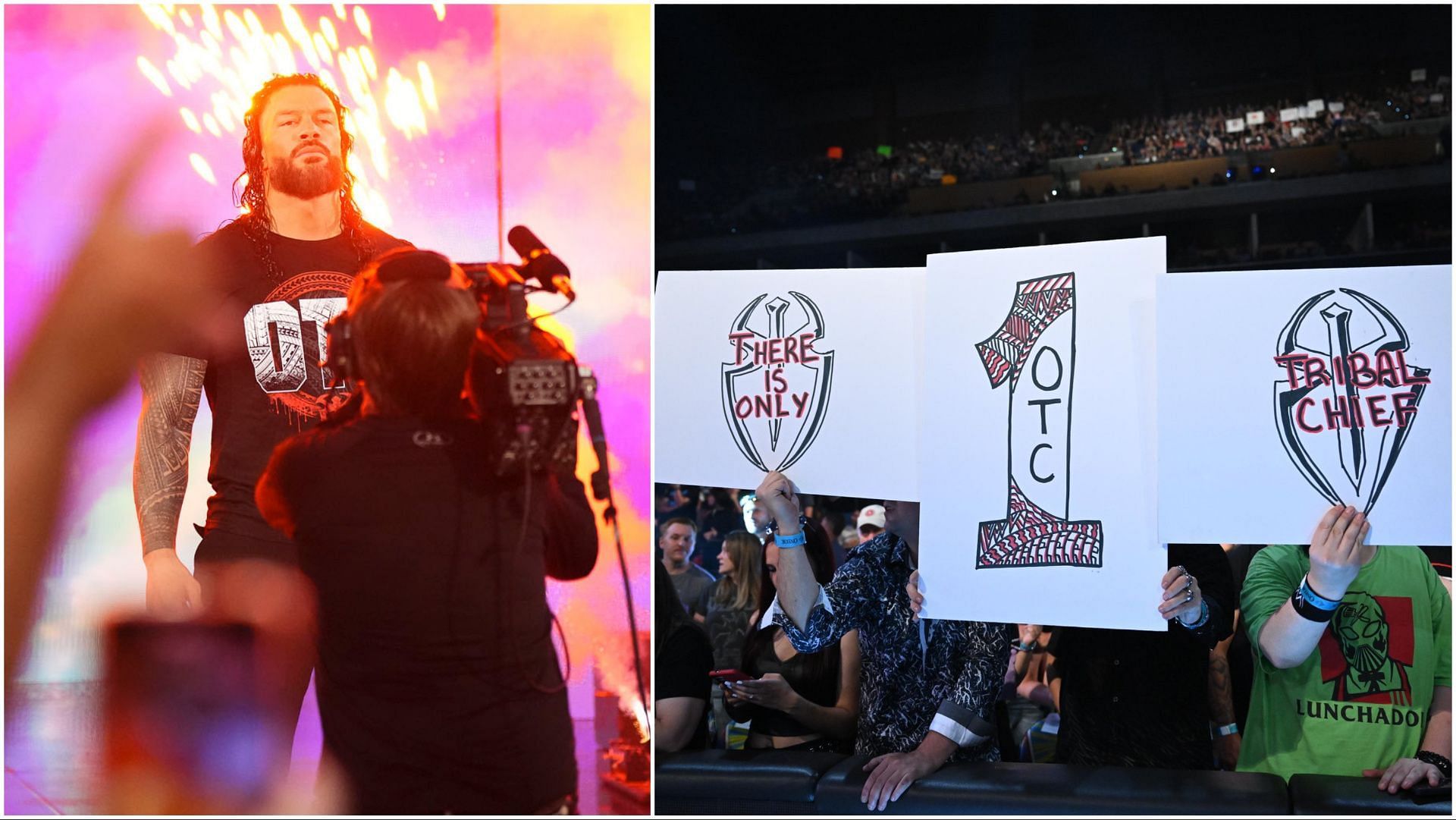 Roman Reigns and his fans on WWE SmackDown