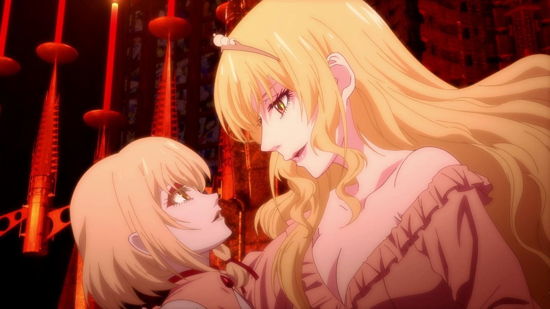 Shinobu and Deathtopia as seen in the anime series (Image via Shaft)