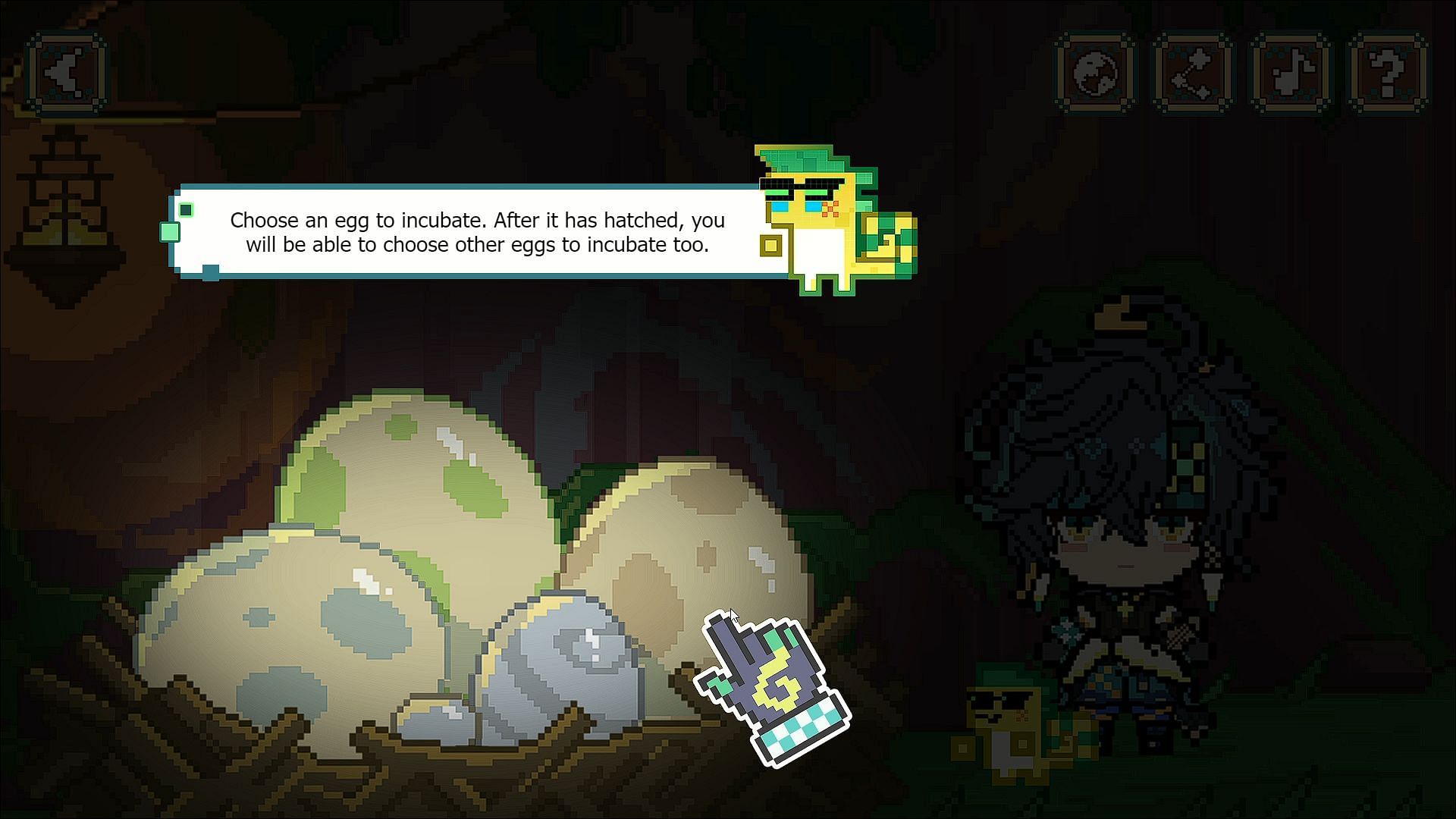 Choose an egg to incubate (Image via HoYoverse)