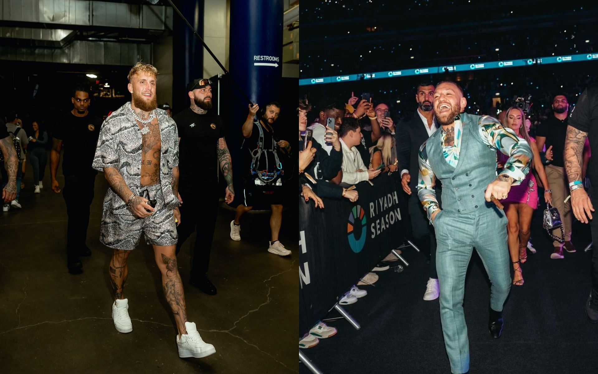 Jake Paul (left) mocks Conor McGregor (right) in a parody video [Image courtesy: @jakepaul and @thenotoriousmma on Instagram]