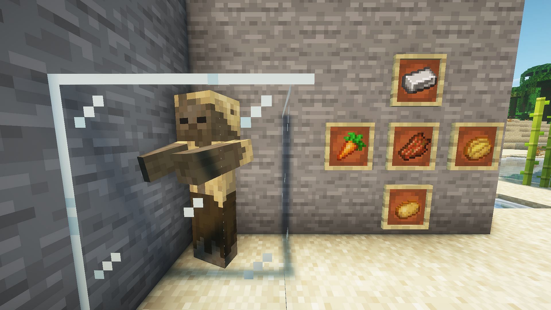 A husk and all the loot it can potentially drop in Minecraft (Image via Mojang)