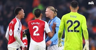"Battle, war, provocation is normal in football" - Arsenal defender Gabriel on Erling Haaland throwing ball at his head during Man City draw