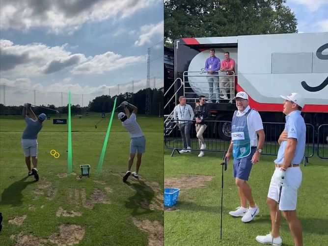 WATCH: Billy Horschel’s hilarious attempt to ‘ruin’ golf instructor’s shot at the BMW PGA Championship Pro-Am