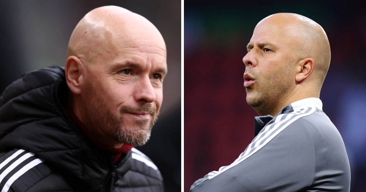 Manchester United boss Erik ten Hag (left) and Liverpool manager Arne Slot