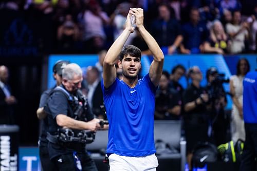 Carlos Alcaraz pictured at the 2024 Laver Cup | Image Source: Getty