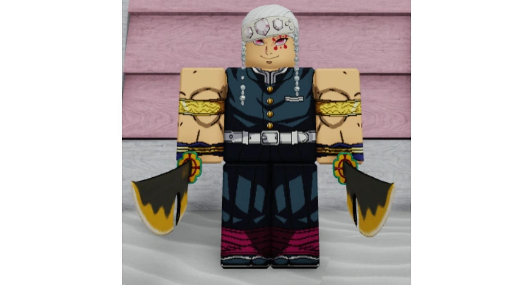 Tengen Uzui is a supporting character from Demon Slayer (Image via Roblox)