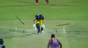 [Watch] Tinashe Muchawaya bowls Jasprit Bumrah-like yorker to castle David Warner in Zim Afro T10 league