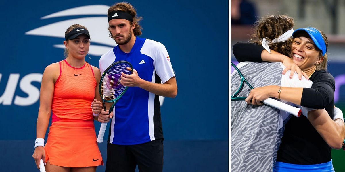 Stefanos Tsitsipas and Paula Badosa in New York. Source:  Getty