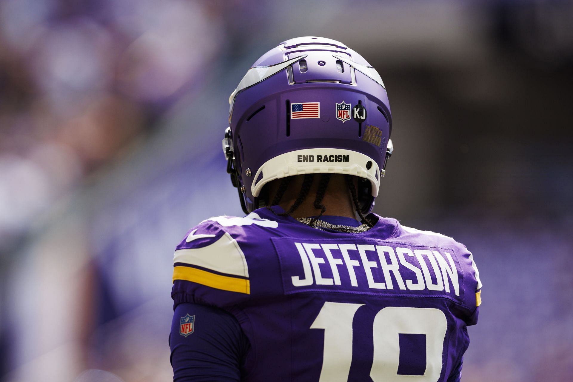 Justin Jefferson during Las Vegas Raiders v Minnesota Vikings - Source: Getty