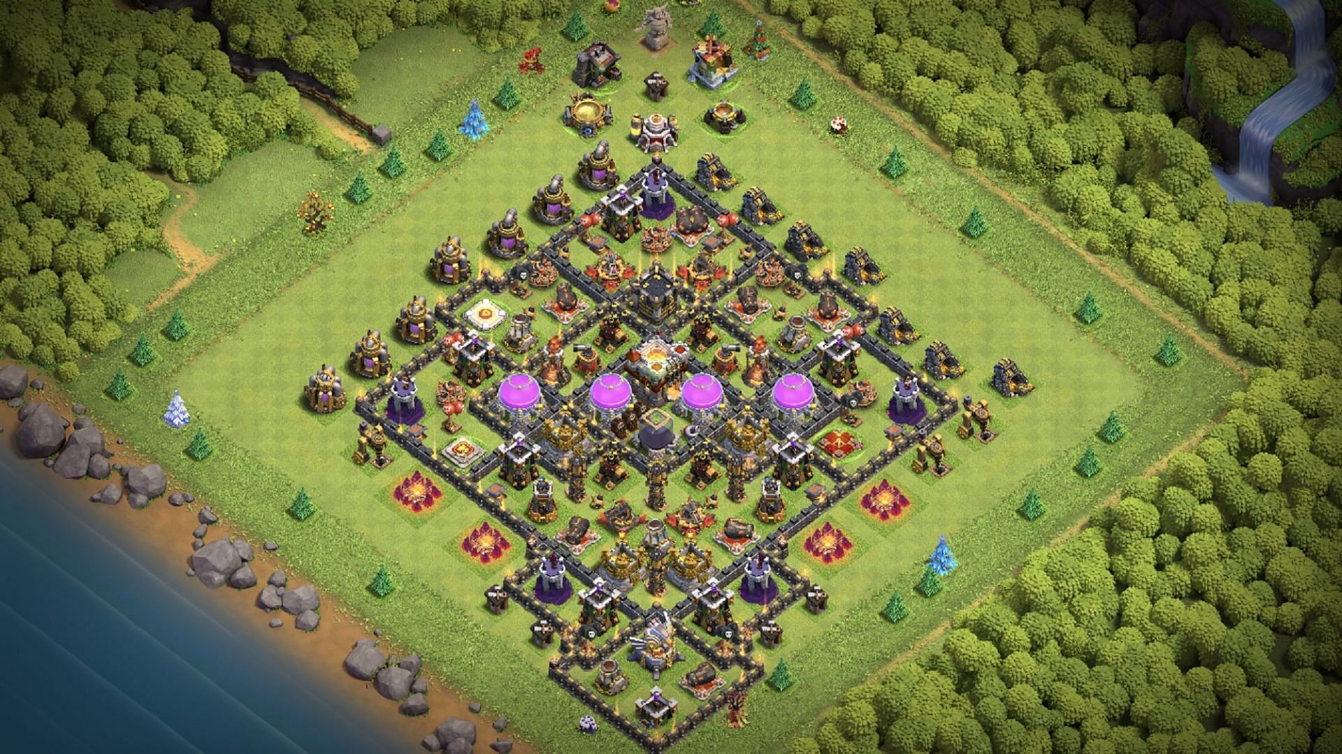 Anti-Everything &amp; Loot Saver base (Image via Supercell)