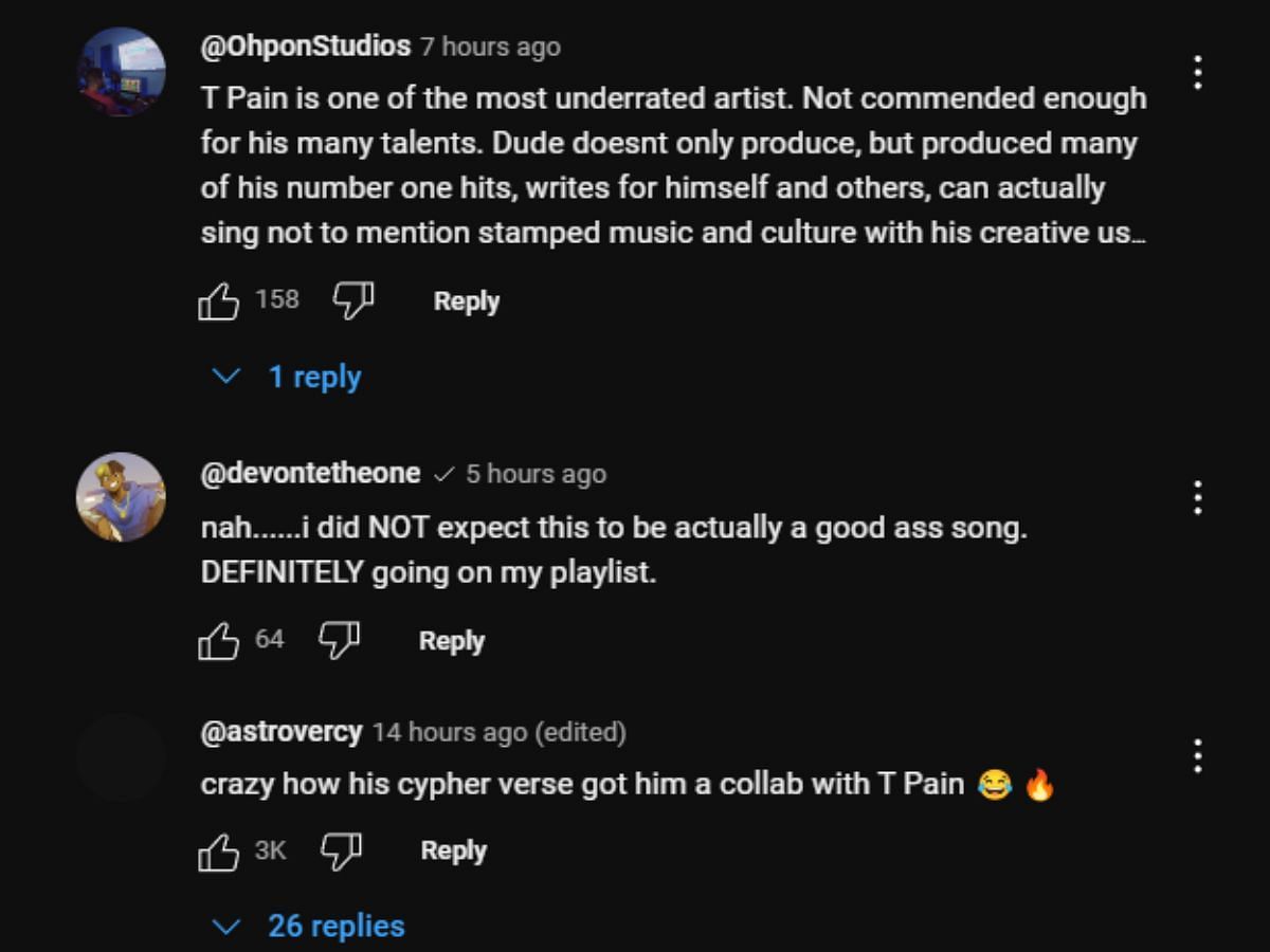 Fans react to T-Pain&#039;s feature on the streamer&#039;s music video (Image via YouTube)