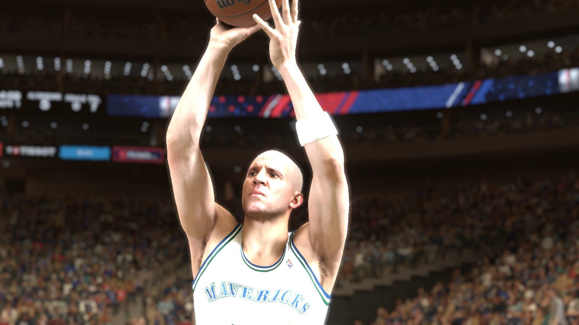 Jason Kidd takes a shot in the game (Image via 2K)