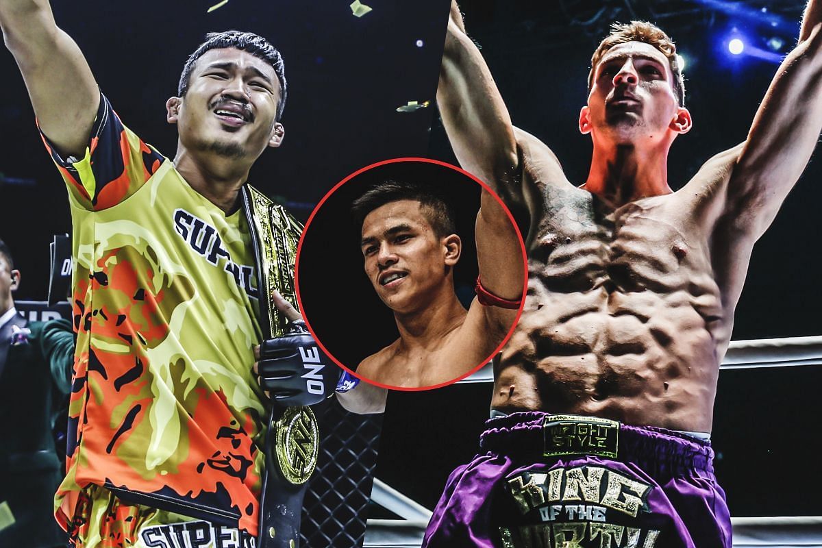 Superlek Kiatmoo9, Panpayak Jitmuangnon, Nico Carrillo - Photo by ONE Championship