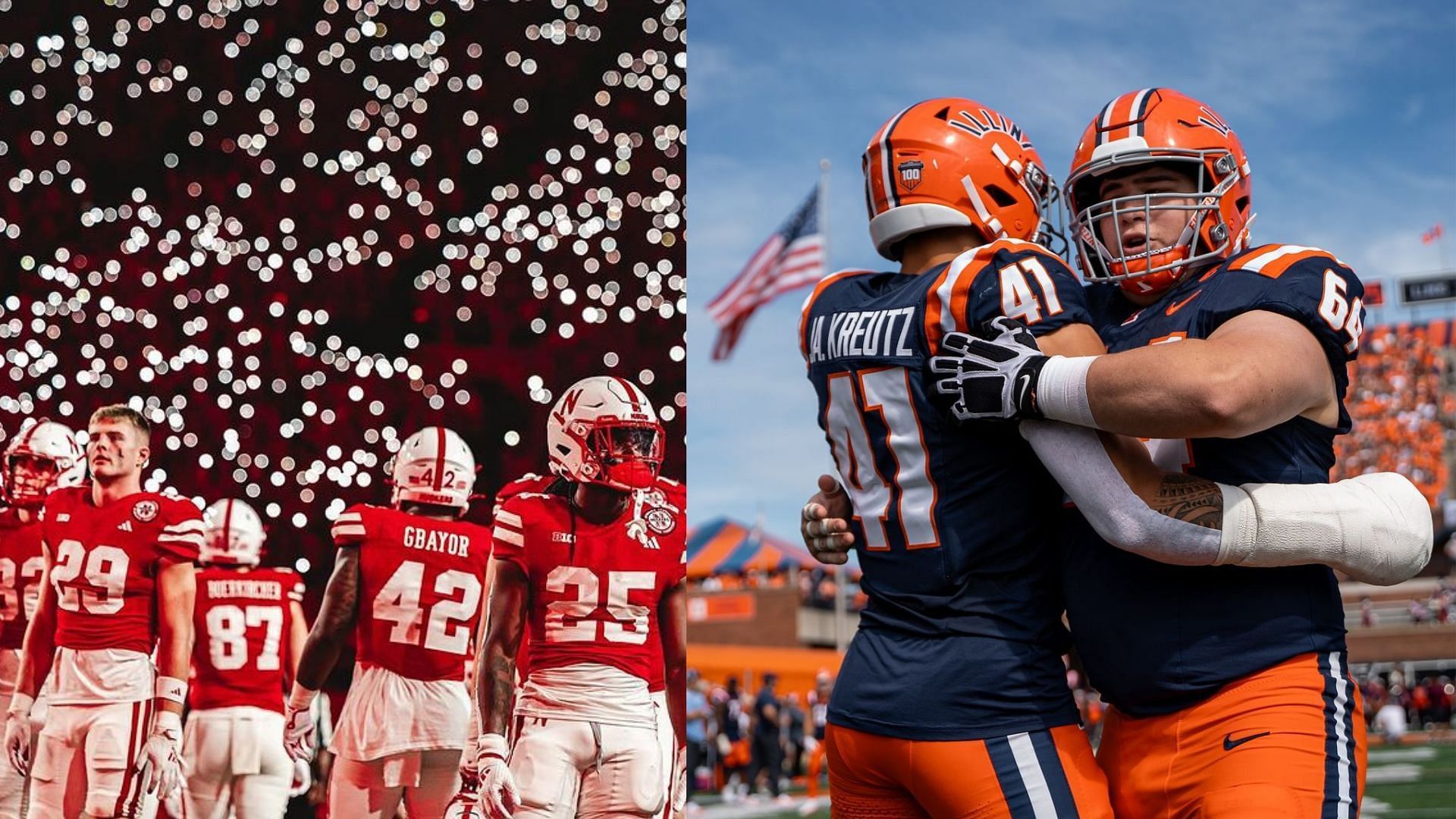 Who do you got? The Cornhuskers or the Fighting Illini?/ Photos from the University of Nebraska and the University of Illinois