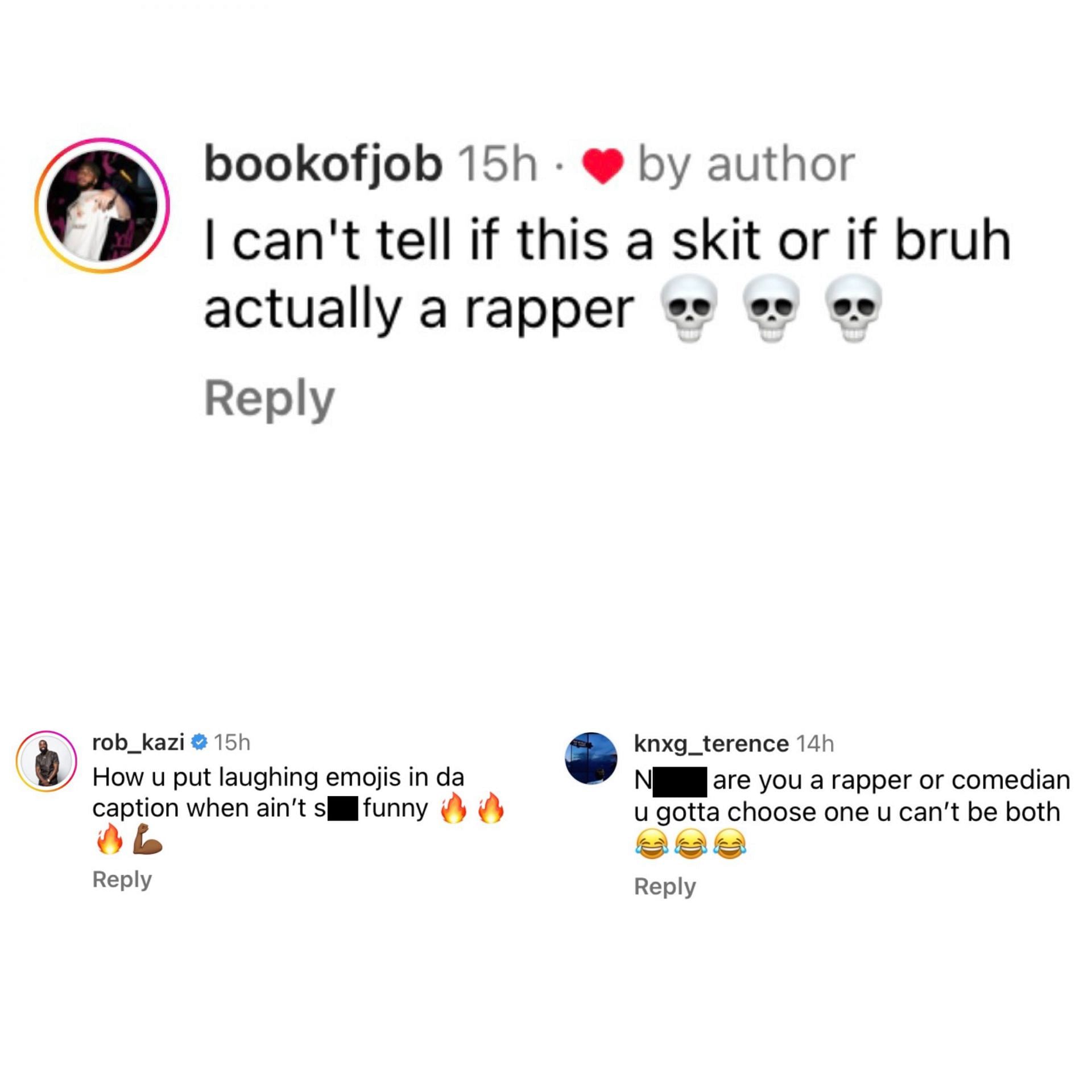 Other comments on the comedian&#039;s video (Image via @bendadonnn/Instagram)