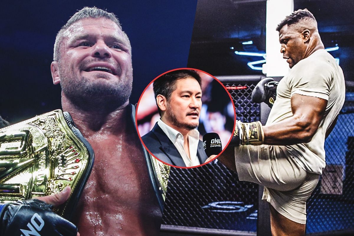 Anatoly Malykhin, Chatri Sityodtong, Franics Ngannou - Photo by ONE Championship