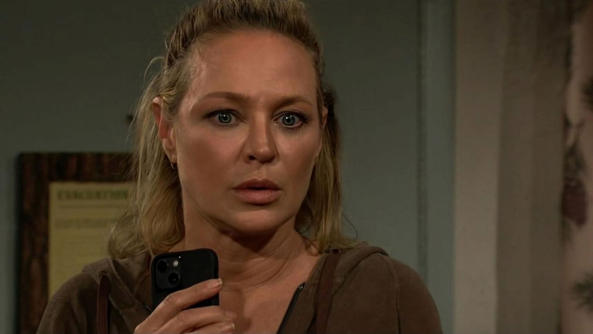 Sharon in a still from The Young and the Restless (via CBS)